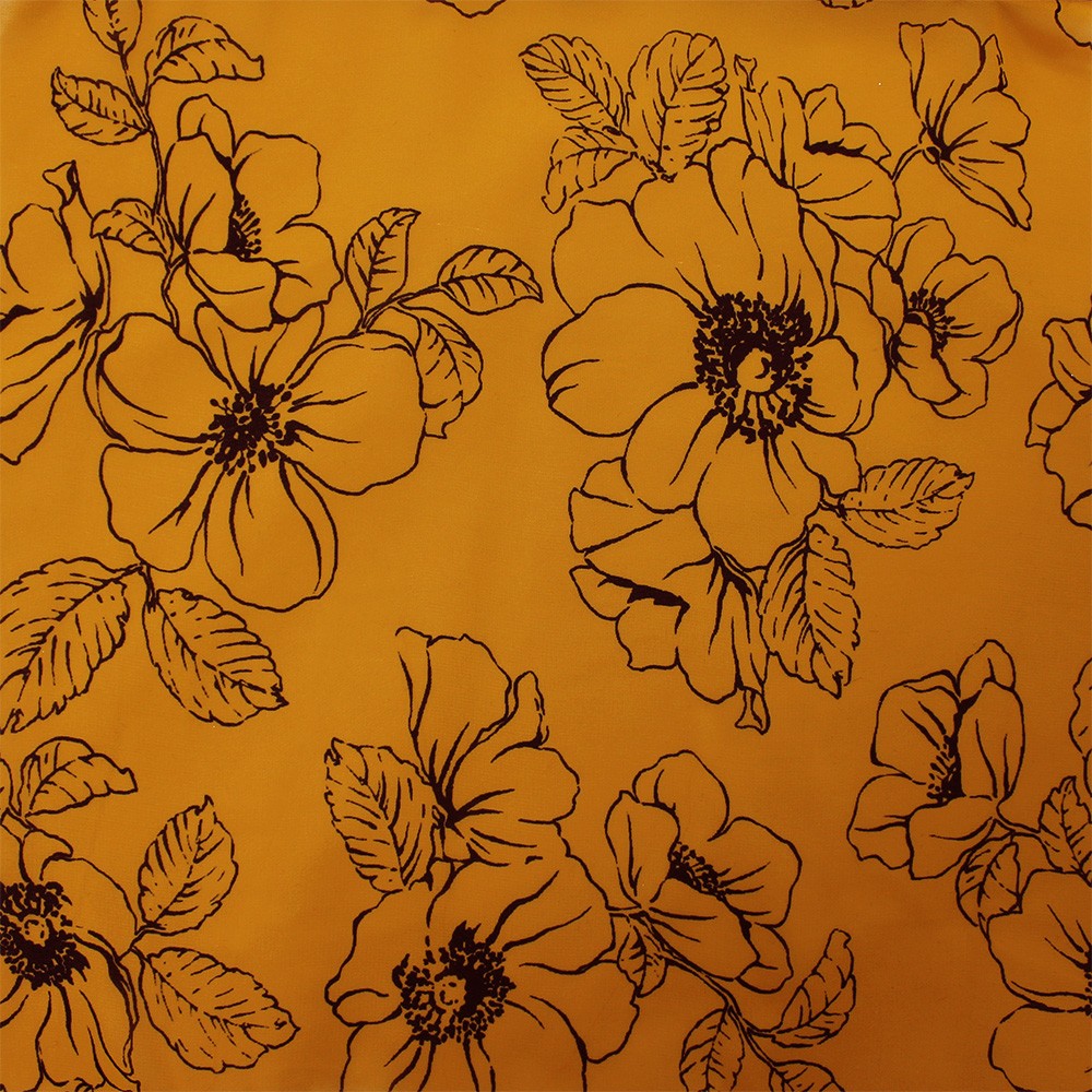 Hi Multi Chiffon Floral Yellow Print