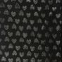 Chiffon With Lurex Heart Design Black