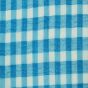 Medium Check Chiffon Yoryu Turquoise White