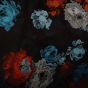 Multi Satin Jacquard Black Ground