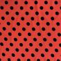 Silky Morrocain Print Coral Base Black Spot