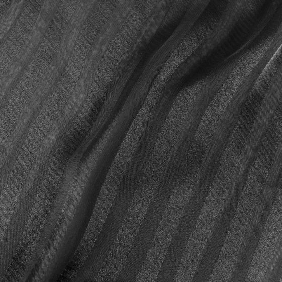 Striped Chiffon Jacquard Black
