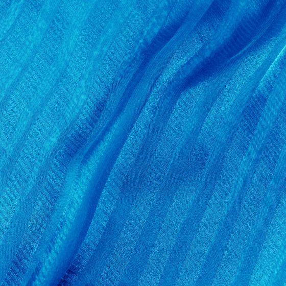 Striped Chiffon Jacquard Blue