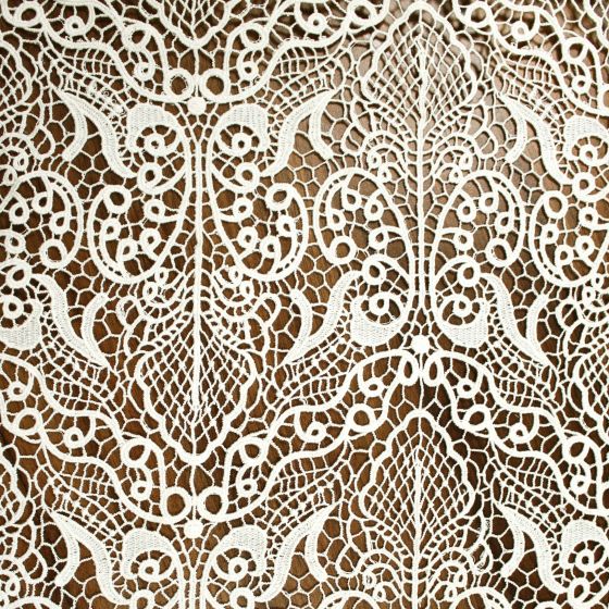 Cotton Embroidery Lace Cream