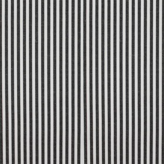 Cotton Poplin Medium Stripe Black