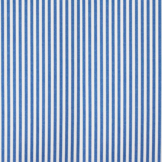 Cotton Poplin Medium Stripe Denim Blue