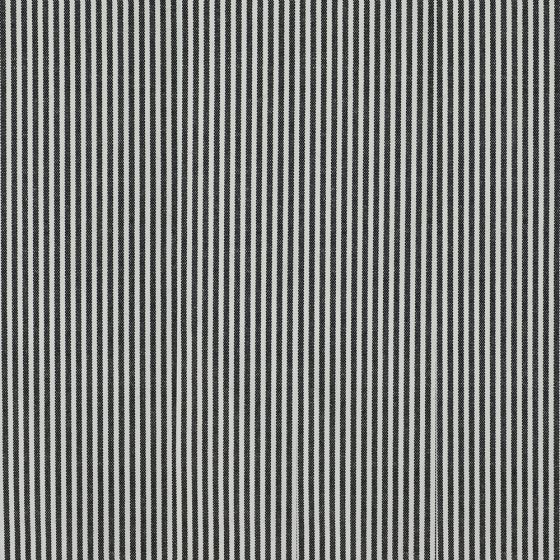 Cotton Poplin Narrow Stripe Black