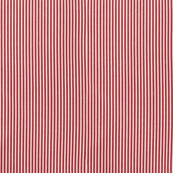 Cotton Poplin Narrow Stripe Red