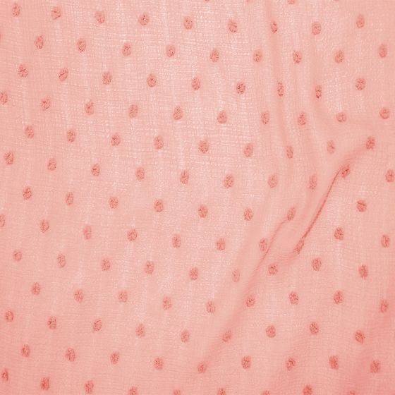 Crinkled Dobby Spot Chiffon Blush