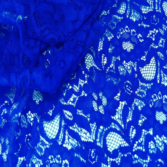 Floral Corded Lace Cobalt