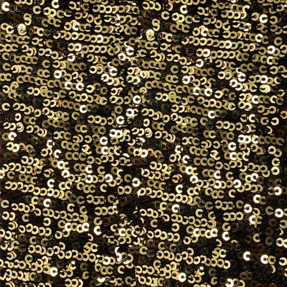 Sequins Mesh Black Gold