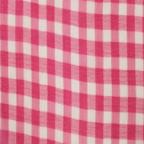 Medium Check Chiffon Yoryu Pink White