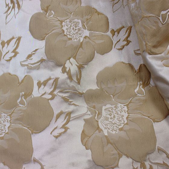 Solid Satin Jacquard Sabbia