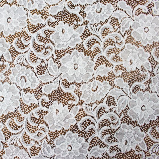Floral Nylon Lace Ivory