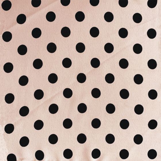 Silky Morrocain Print Blush Base Black Spot