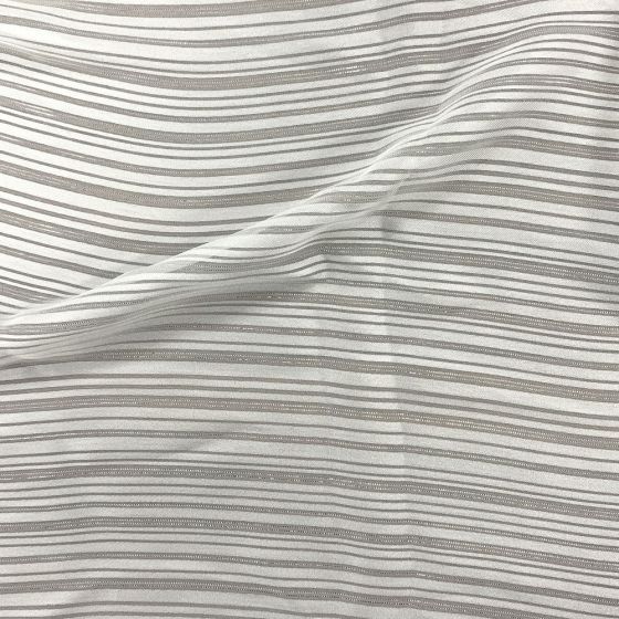 Chiffon With Satin Stripe and Lurex SM-3458 Ivory