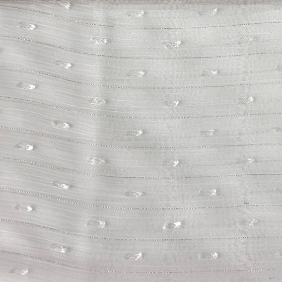 Yoryu Chiffon With Spot and Lurex SM-4065 Ivory