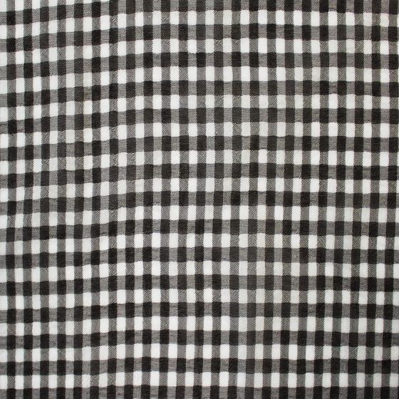 Small Check Chiffon Yoryu Black White