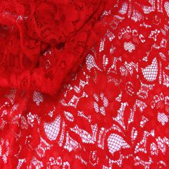 Floral Corded Lace Red