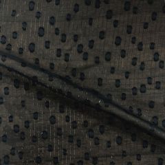 Yoryu Chiffon Spot Jacquard with Silver Lurex WPUR190041 Black