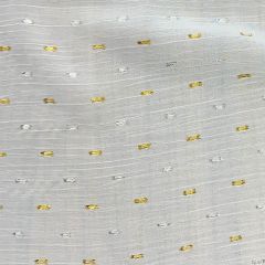Yoryu Chiffon With Lurex YR8221 - Ivory Silver & Gold Lurex